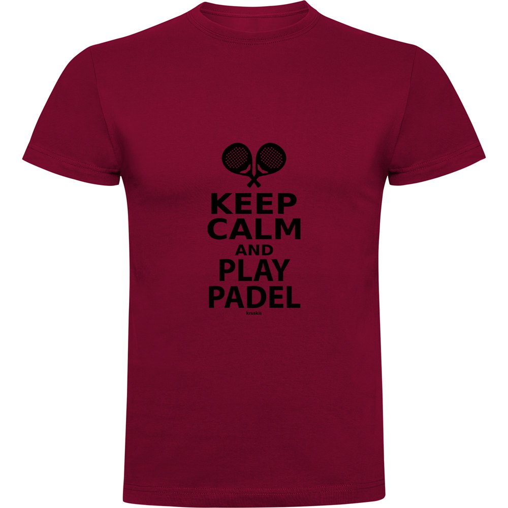 Kruskis Keep Calm And Play Padel Short Sleeve T-shirt Rot XL Mann von Kruskis