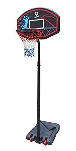 Basketballkorb mit Ständer höhenverstellbar Ringhöhe 205-260cm Gesamthöhe 310cm Indoor & Outdoor von L.A. Sports