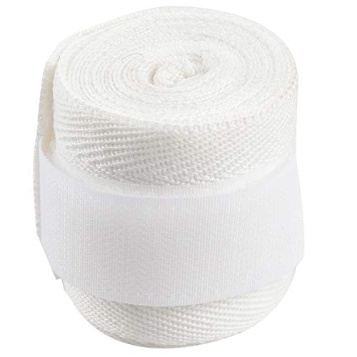 LAXED 1 Stück 2,5 m Eslatic Baumwolle Sportbandage für Muay Taekwondo Handschuhe Wraps weiß von LAXED