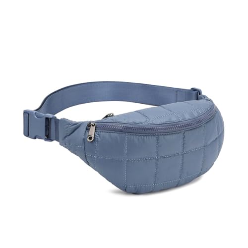 LERONO Hüfttaschen für Damen, Herren, multifunktionale Brusttasche, Bauchtasche mit verstellbarem Riemen, lässige Hüfttasche für Reisen, Wandern, blau von LERONO
