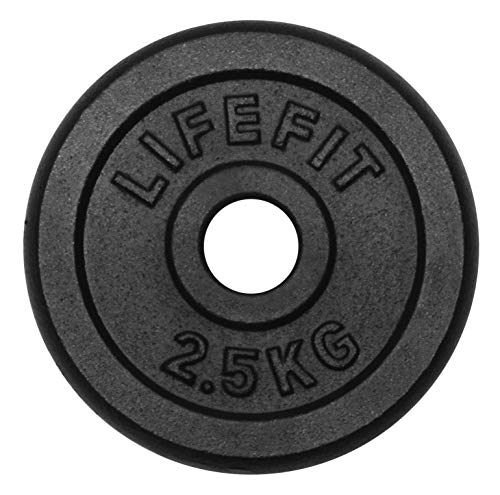 LIFEFIT Hantelscheiben, schwarz, 2.5 kg von LIFEFIT