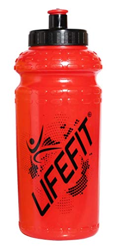 LIFEFIT Unisex-Adult Fahrradflasche 9992, Rot, 600 ml von LIFEFIT