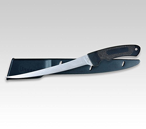 Linder Filetmesser,rostfr.23 cm, Kunststoffgriff & -scheide, Taucher- und Bootsmesser von LINDER