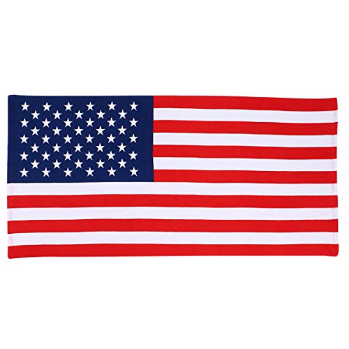 LIOOBO Amerikanische Flagge Badetuch Rechteck Schnelltrocknend Handtuch Wasserabsorbierend Badteppich 150x70cm von LIOOBO