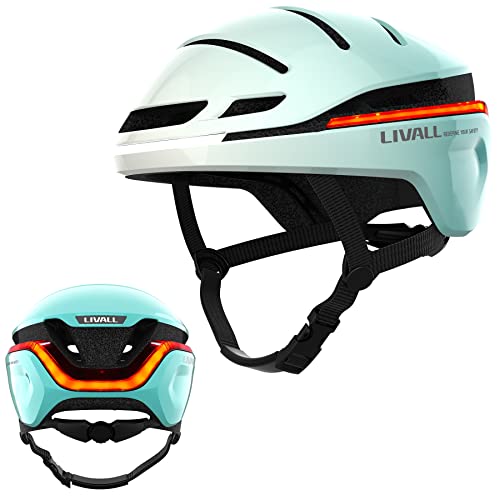 LIVALL EVO21 Smart Fahrradhelm mit Licht, Smart Helm mit Weitwinkellicht | Blinker | Bremswarnleuchte | Sturzerkennung, Fahrradhelme für Männer und Frauen, Fahrradhelm für Stadtpendler von LIVALL