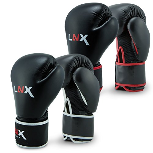 LNX Boxhandschuhe Pro Fight Evo schwarz/rot (001) 16 Oz von LNX