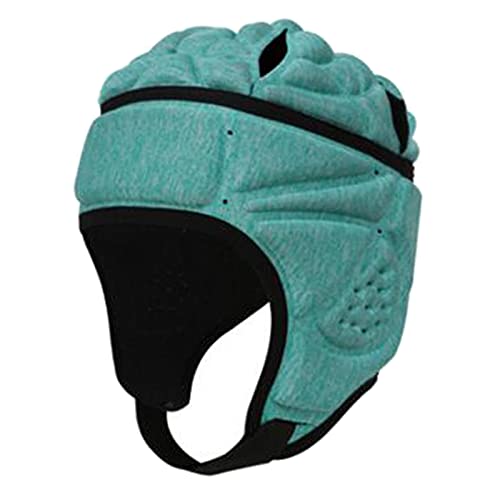 High Density Eva Rugby Helm Weicher Kopfschutz Kopfbedeckung Fußball Fußball Kopfschutz Hockey Skateboard Schutzhelm Kopfschutz ACCS, Smaragdgrün von LOL-FUN