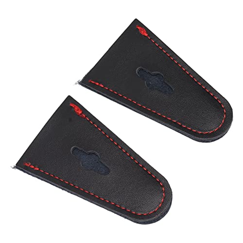 LUCKDANO EIN Paar Bogenspitzenschutz aus Leder für Recurve- und Langbogen (Black) von LUCKDANO