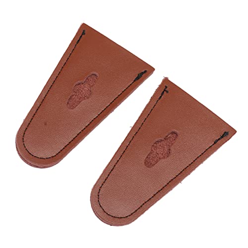 LUCKDANO EIN Paar Bogenspitzenschutz aus Leder für Recurve- und Langbogen (Brown) von LUCKDANO