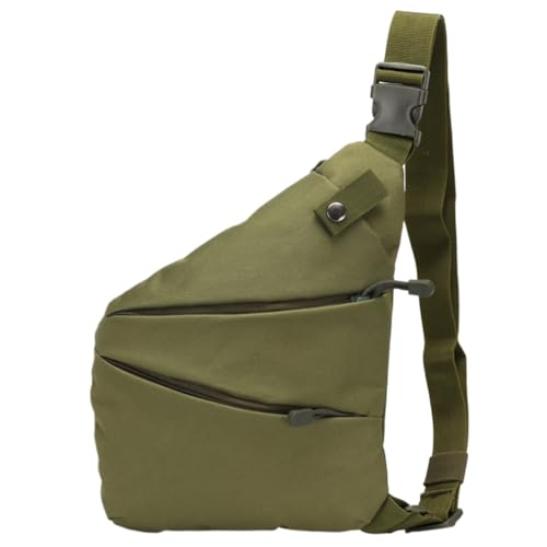 LYEAA Anti-Diebstahl-Reisetasche, mehrere Taschen, Brusttasche, große Kapazität, Crossbody-Tasche, verstellbarer Riemen, wasserdicht, für Laufen, Wandern, Army Grün, von LYEAA