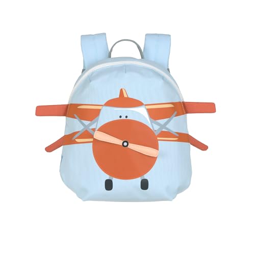 LÄSSIG Kleiner Kinderrucksack für Kita Kindertasche Krippenrucksack mit Brustgurt, 20 x 9.5 x 24 cm, 3,5 L/Tiny Backpack Propeller Plane von LÄSSIG