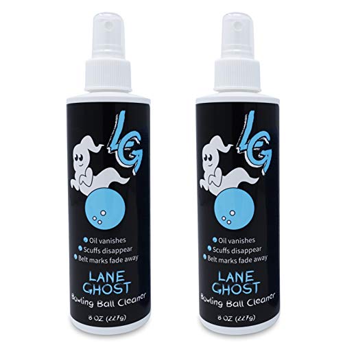 Lane Ghost Bowlingkugel-Reiniger-Spray-Set, 2 Stück, USBC-geprüft, Öl-, Abrieb- und Gürtelmarkierungsreiniger, stellt die Haftung Wieder her und verlängert die Lebensdauer des Balls von Lane Ghost