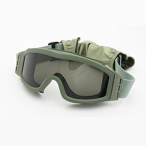Leapiture Schutzbrille, Winddichte Schutzbrille, Multifunktionale Anti-Beschlag-Schutzbrille Für Outdoor-Trainingsschutz(Grün) von Leapiture
