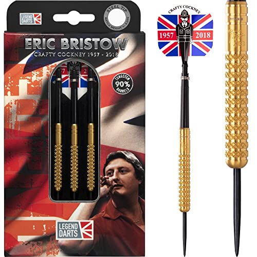 Eric Bristow Crafty Cockney 90% Gold Knurled - Steeldarts 23 Gramm von Legend Darts