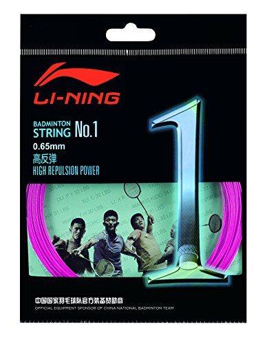 Li-Ning 10 m Badminton Schläger-Saite No. 1 pink von LI-NING