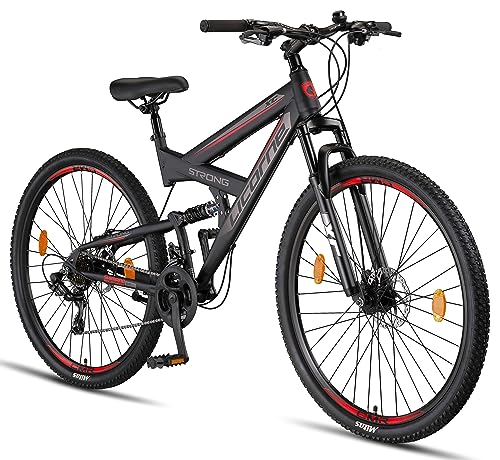 Licorne Bike Strong 2D Premium Mountainbike in 29 Zoll - Fahrrad für Jungen, Mädchen, Damen und Herren - Scheibenbremse vorne und hinten - 21 Gang-Schaltung - Vollfederung von Licorne Bike