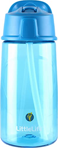 LittleLife Wasserflasche für Kinder mit leicht zugänglichem Deckel und Strohhalm Auslaufsicher und BPA-frei von LittleLife