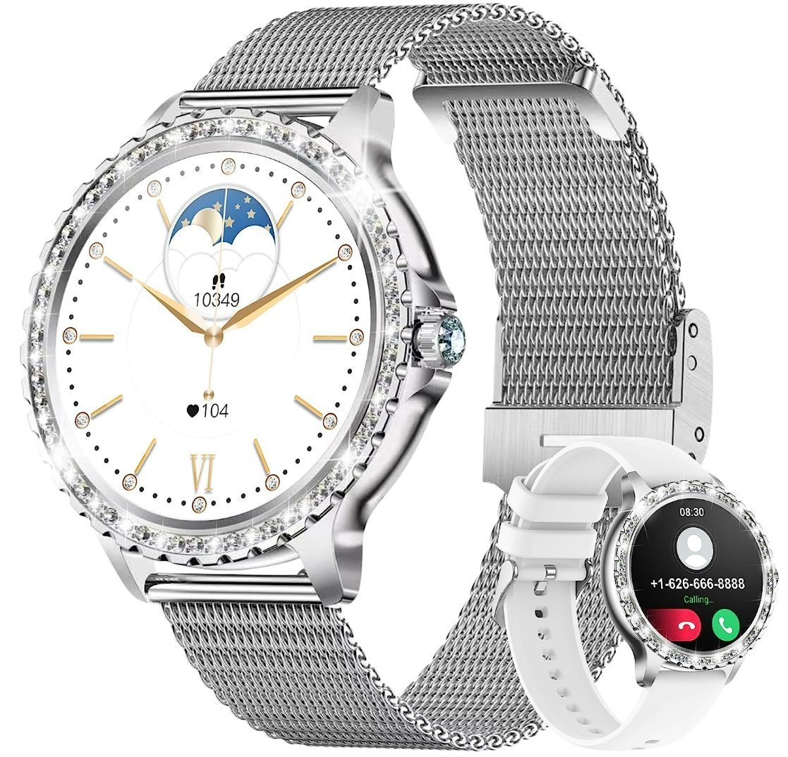 Lige Smartwatch, Damen Mit Telefonfunktion Wasserdicht Smart Watch Frauen iOS Android von Lige