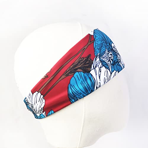 Lin’s Liliana Outdoor Sport Stirnband, Schweißband Haarbänder Elastisch für Jogging, Wandern, Radfahren, Sommer Bandana (Blau) von Lin's Liliana