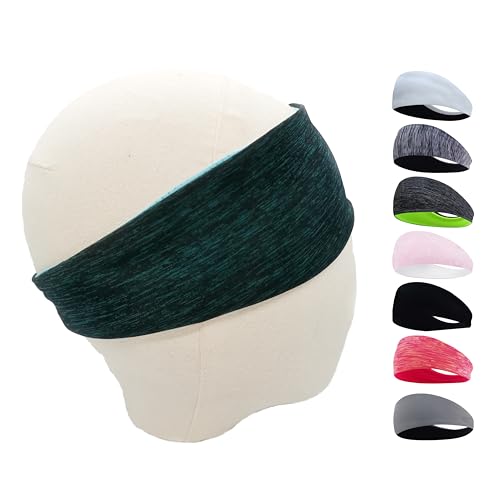 Lin’s Liliana Premium Outdoor Sport Stirnband, rutschfeste Haarbänder für Tennis, Jogging, Wandern usw. (Gestreift grau) von Lin's Liliana