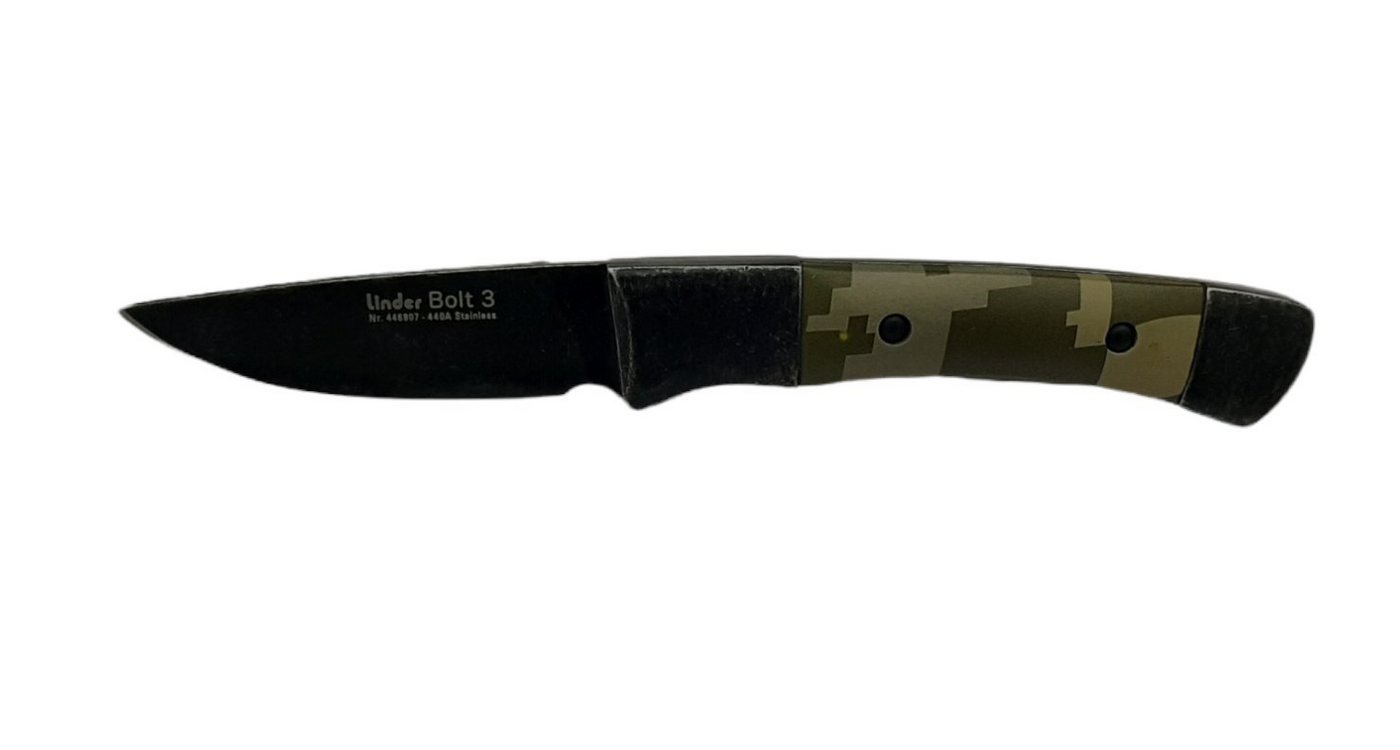 Linder Universalmesser Linder BOLT 3 Feststehendes Messer mit G10 Griff, (1 St), Scheide inklusve von Linder