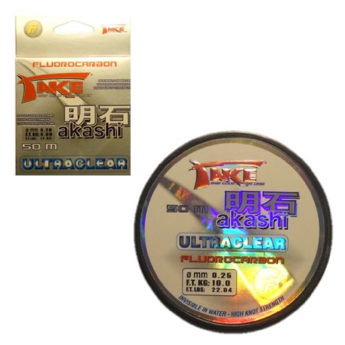 Lineaeffe Angelschunr Take Akashi Fluorocarbon Ultraclear 0.30 mm 50 m Fluorocarbon Meer Spinning Surfcasting Forelle Bolo See von Lineaeffe