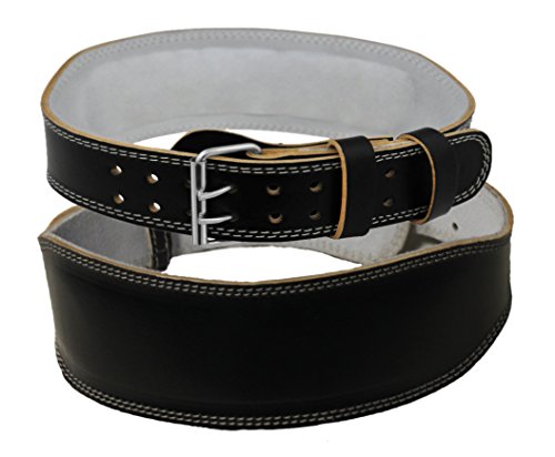Lisaro Gewichthebergürtel aus Leder (schwarz, XL) von Lisaro