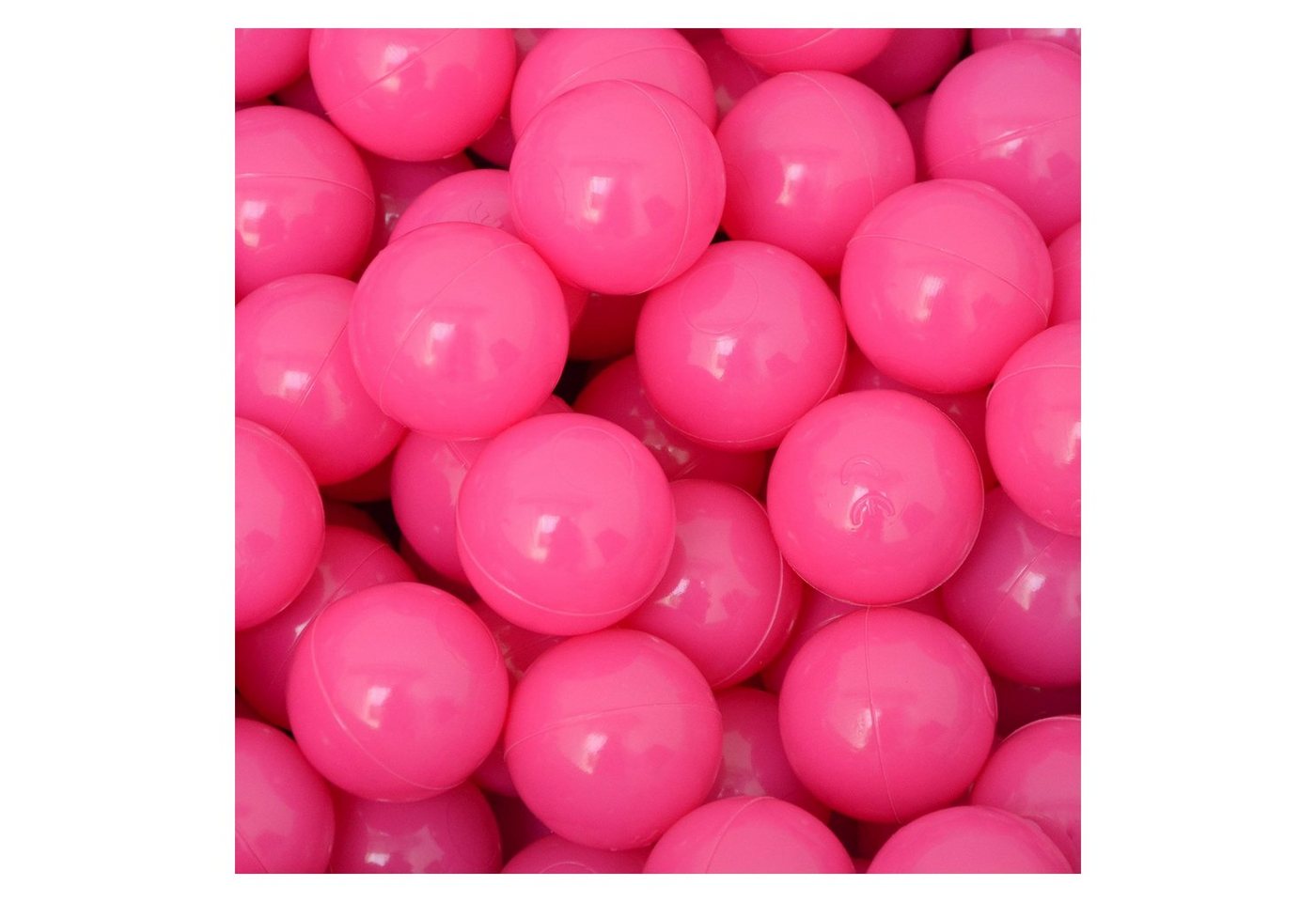 LittleTom Bällebad-Bälle 50 Bälle für Bällebad 5,5cm Babybälle Plastikbälle Baby, Baby Spielbälle Pink von LittleTom