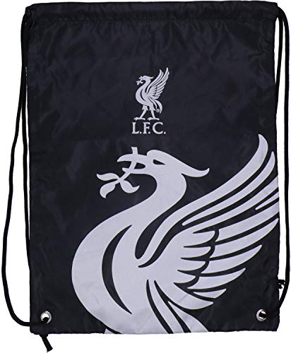 Liverpool FC Drawstring Gym Bag School Swim Sport Black Crest Fan Official von Liverpool FC