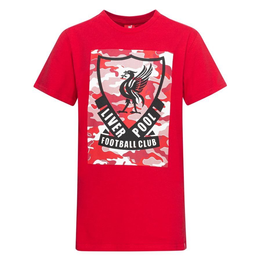 Liverpool T-Shirt Camo Crest - Rot Kinder von Liverpool FC