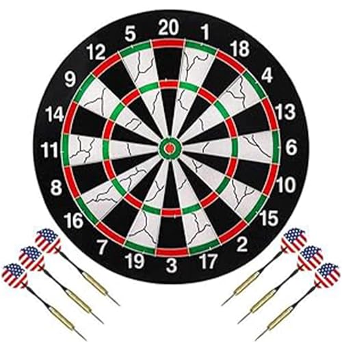 Dartscheibe, doppelseitiges Gameplay, klassisches 20-Punkt- und rundes Bullseye, Indoor Hanging Digital Dart Boards mit 6 Darts für Bars, Arkaden, Billardräume von Lnlscle