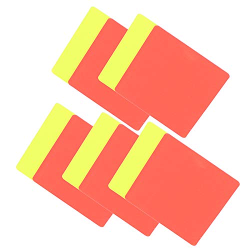 Longzhuo Schiedsrichterkarten 5Set Sport Fußball Schiedsrichter Rote und Gelbe Karten Set Fußball Warn- und Auswurfkarten von Longzhuo