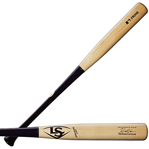 Louisville Slugger Herren Prime Acuna-Maple Ra13 Wood Baseball Bat-34 Fledermaus, Schwarz/Natur, 34" von Louisville Slugger