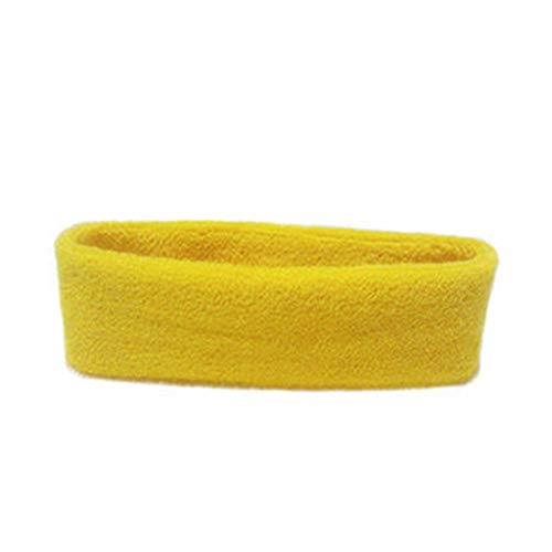 Luckywaqng Frauen/Männer Baumwoll-Schweiß-Schweißball-Schweißband-Headband für Sport Sicherheitssport-Hundehornholster (Yellow, One Size) von Luckywaqng