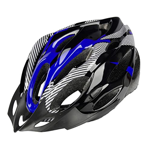 Luckywaqng Outdoor-Helm MTB Rennrad Fahrrad-Helm Unisex-Fahrrad Zubehör Fahrrad Licht Kind (Blue, One Size) von Luckywaqng