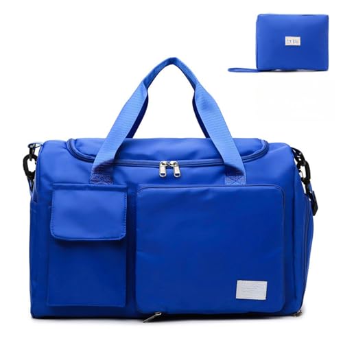 Lukezors 35L große Kapazität Reisetasche, Faltbare Gepäck Tasche, Outdoor-Tasche, Reisetasche, Urlaub Tasche wasserdicht Sporttasche, Männer und Frauen verwenden (Blau) von Lukezors
