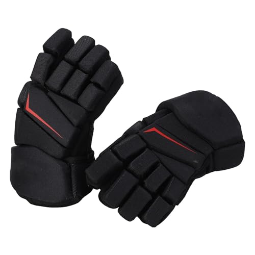 Luqeeg 1 Paar Eishockey-Handschuhe, Atmungsaktive Lacrosse-Handschuhe Finger Schützend Nylon-Gewebe-Eva-Schaum-Hockeyhandschuhe Hockeyspielerhandschuhe für Hockey, (27,94 cm / 11 Zoll) von Luqeeg