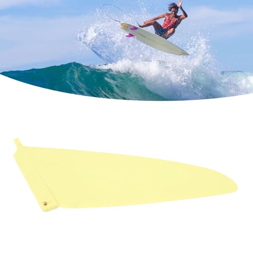 Luqeeg Surfbrettflosse, Einzigartiges Design aus PVC mit Exquisiter Verarbeitung für Alle Arten von Surfbrettern (Yellow) von Luqeeg