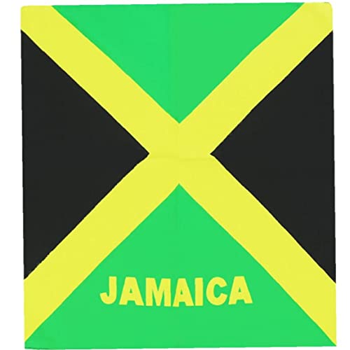 Jamaica Flagge Druckkopfschalte Baumwolle Unisex Bandana Headwraps Atmungsfreie Quadrat -Stirnband Armband Für Das Laufradwanderung von Luxylei