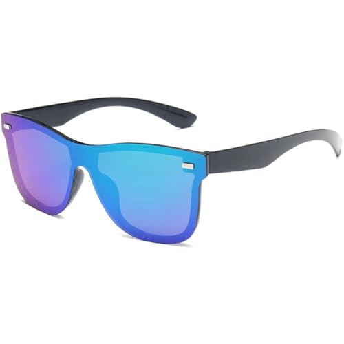 Luxylei Randlose Verspiegelte Sonnenbrille, Winddichte Fahrrad-sonnenbrille, Einteilige Reflektierende Brille, Sport-sonnenbrille Für Männer Und Frauen von Luxylei