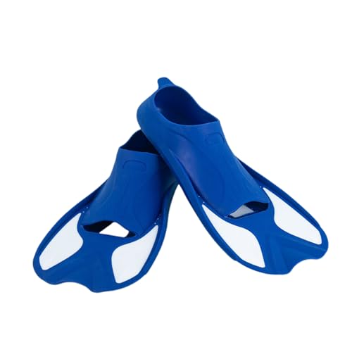 Unisex Flossen für Kinder Erwachsene, Robuste Schwimmflossen, Flossen für Kinder Erwachsene Beinstärke aufbauen -Blue||L von Lyria