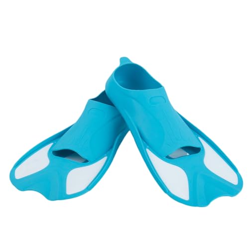 Unisex Flossen für Kinder Erwachsene, Robuste Schwimmflossen, Flossen für Kinder Erwachsene Beinstärke aufbauen -Sky Blue||L von Lyria
