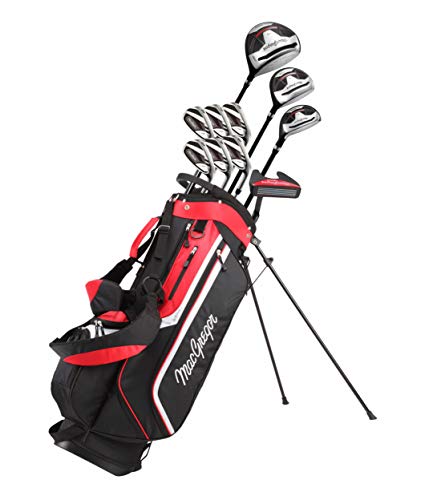 MACGREGOR Men's CG3000 Mens Package Golf Club Bag Set Golfschlägersets, Schwarz/Rot, One Size von MACGREGOR