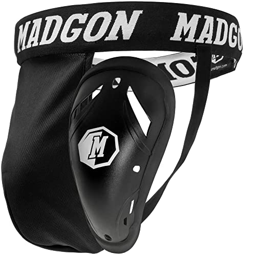 MADGON Premium Tiefschutz Herren Kampfsport, Suspensorium mit Bester Passform und elastischem Hüftband von MADGON