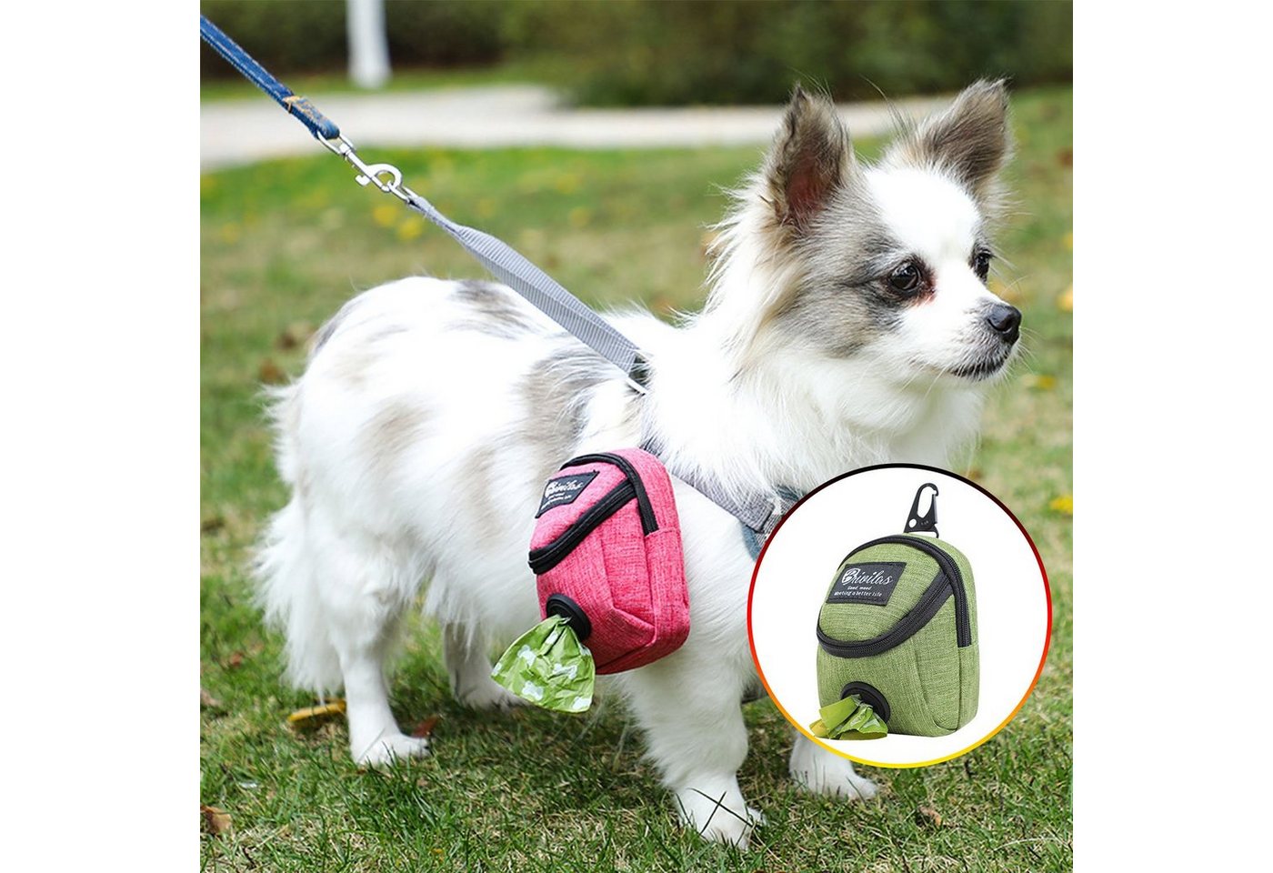MAGICSHE Hunde-Geschirr Poop Bag Halter Multifunktions Hunde Beutel-Spender für Kotbeutel von MAGICSHE