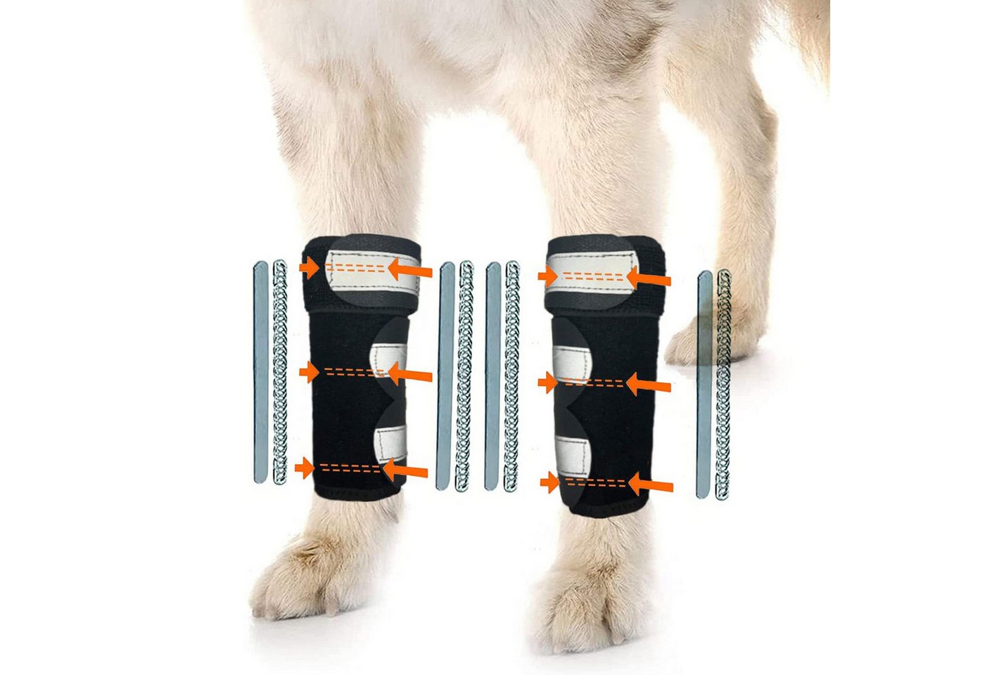 MAGICSHE Knieschutz Hunde-Bandage für die Vorderbeine schützt die Wunden von MAGICSHE