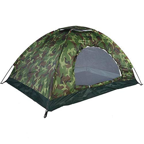MAGT Camping Zelt, Outdoor 2 Personen Zelt Camouflage UV Schutz Wasserdicht 2 Mann Zelt mit Lüftungsschlitz und Abdeckung für Camping Wandern von MAGT