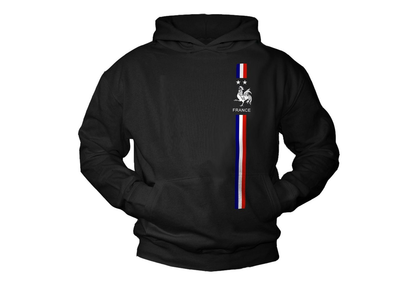 MAKAYA Kapuzenpullover Frankreich Flagge Fußball Trikot T-Shirt mit Kapuze Fahne Pullover mit Druck von MAKAYA