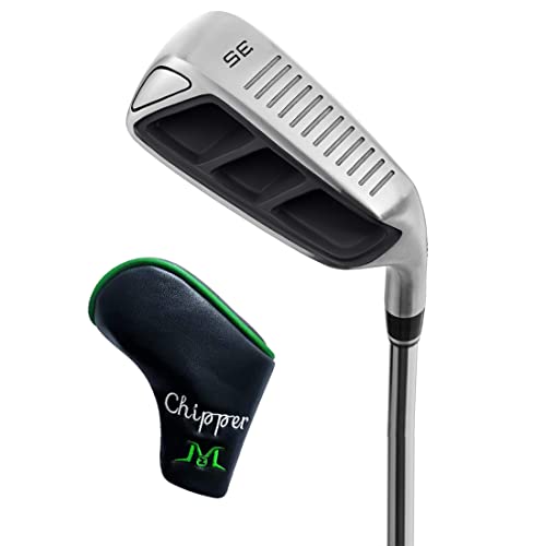 MAZEL Herren Golf Chipper Club, Wedge 35,45,55,60 Grad, Rechtshänder, 35 Zoll (Rechts, Stainless-Steel(Black Head), Regulär, 35) von MAZEL