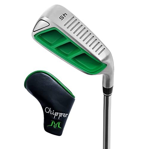 MAZEL Herren Golf Chipper Club, Wedge 35,45,55,60 Grad, Rechtshänder, 35 Zoll (Rechts, Stainless-Steel(Green Head), Regulär, 45) von MAZEL